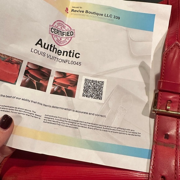 Louis Vuitton Mandara Epi Red shoulder/crossbody bag - Picture 15 of 15